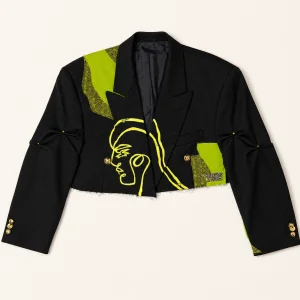 cropt blazer front No Model