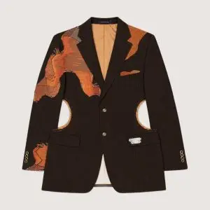 cut out blazer front No Model