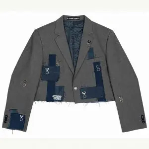 upcycled blazer front No Model